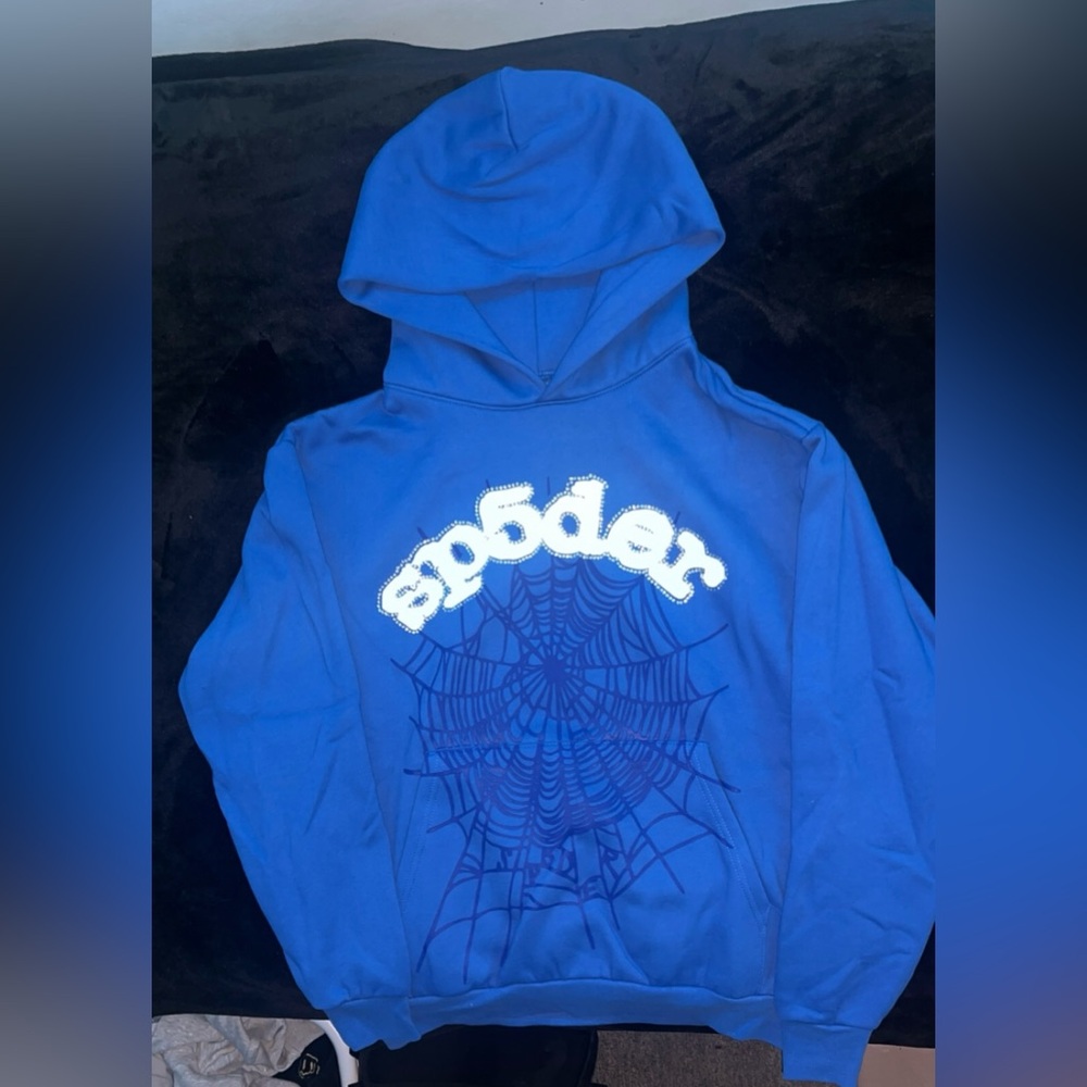 Sp5der blue hoodie